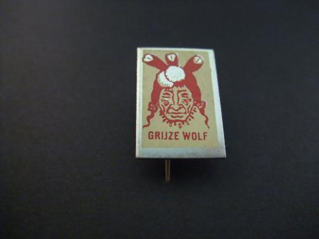 Grijze Wolf Indiaan grijs-rood